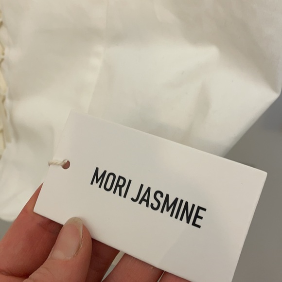 Mori Jasmine FRENCH FITTED DRESS white peasant - Picture 6 of 11